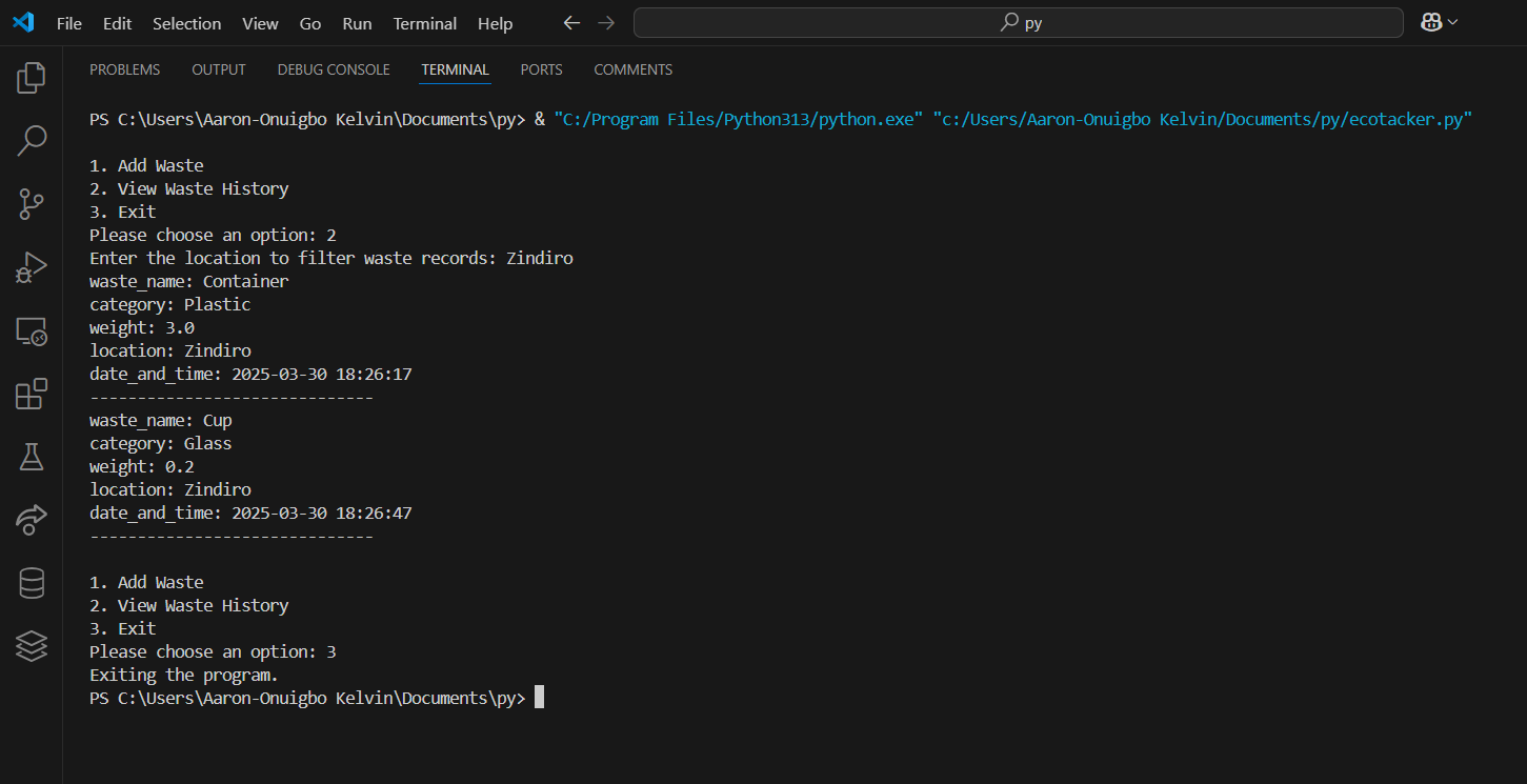 Project screenshot